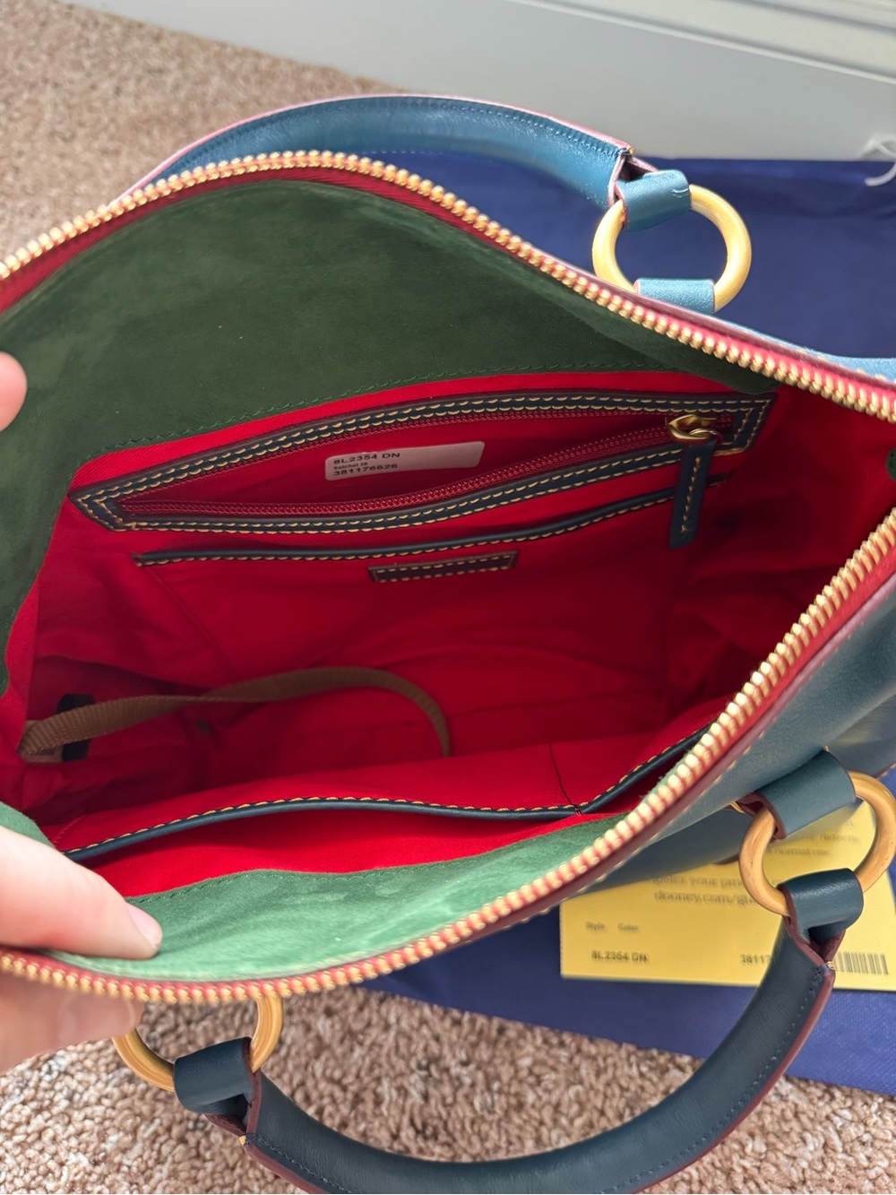 Dooney and Bourke Satchel 38 in Denim - Picture 8 of 9